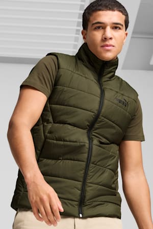 Essentials Padded Vest Men, Dark Olive, extralarge-GBR