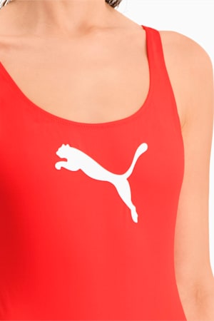 PUMA Swim Women's 1 Piece Swimsuit, red, extralarge-GBR