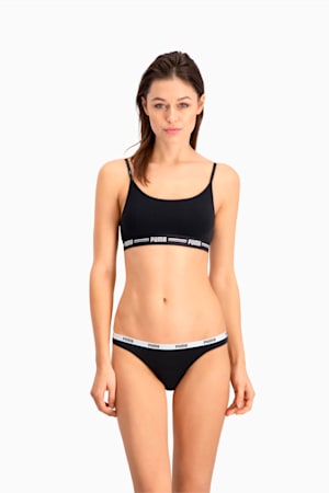 PUMA Women's Bikini Underwear 2 Pack, black, extralarge-GBR