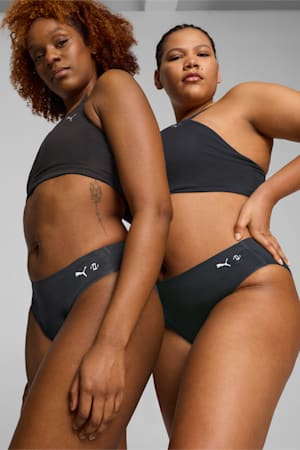 PUMA x Modibodi Seamfree Active Bikini Brief Moderate-Heavy, Black, extralarge-GBR