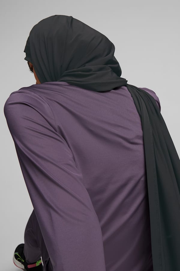 Running Hijab Scarf, Puma Black, extralarge