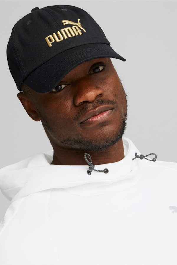 Essentials No.1 Cap, PUMA Black-Gold No1 Logo, extralarge