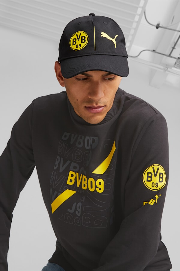 Borussia Dortmund Cap, PUMA Black-Cyber Yellow, extralarge