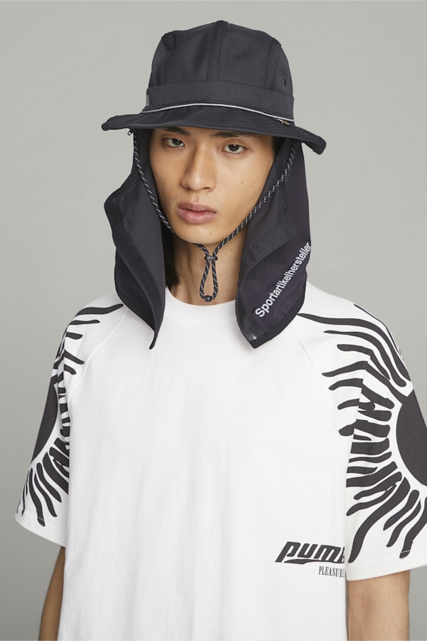 PUMA x PLEASURES Bucket Hat, PUMA Black, extralarge