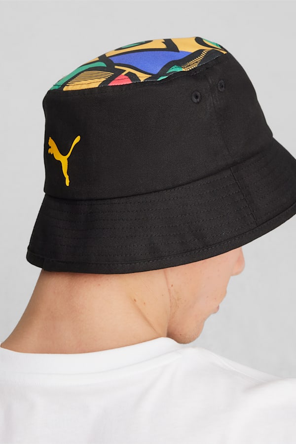 PUMA x NEYMAR JR Bucket Hat, Sunset Glow-Sun Stream-PUMA Green-PUMA Black, extralarge