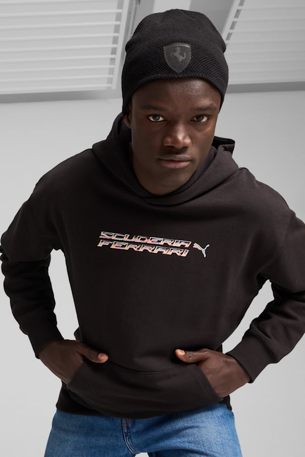 Scuderia Ferrari Style Beanie, Puma Black, extralarge