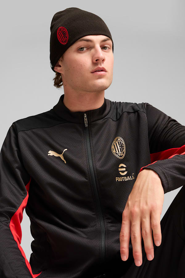 AC Milan Cuffless Beanie, PUMA Black-PUMA Gold, extralarge-GBR