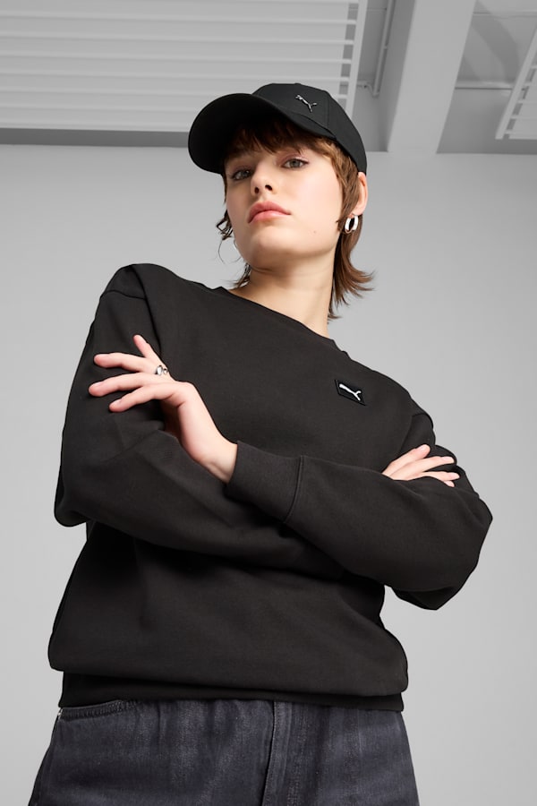 Essentials Metal PUMA Cat Baseball Cap, Puma Black, extralarge