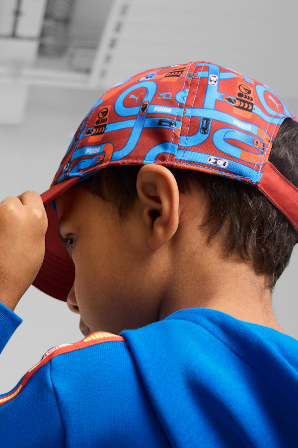 PUMA x HOT WHEELS™ Baseball Cap Youth, Red Fire-AOP, extralarge-GBR