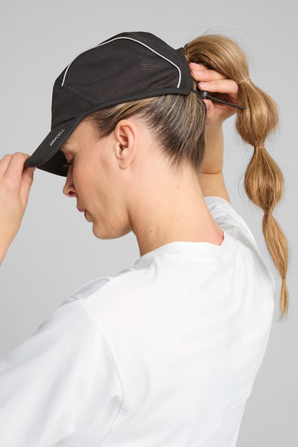 PUMA x HYROX 5-Panel Short Visor Cap, Puma Black, extralarge