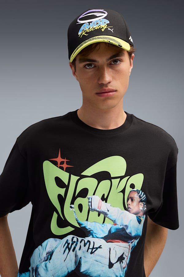 A$AP ROCKY x PUMA AWGE Cap, PUMA Black-Lime Sheen, extralarge-GBR
