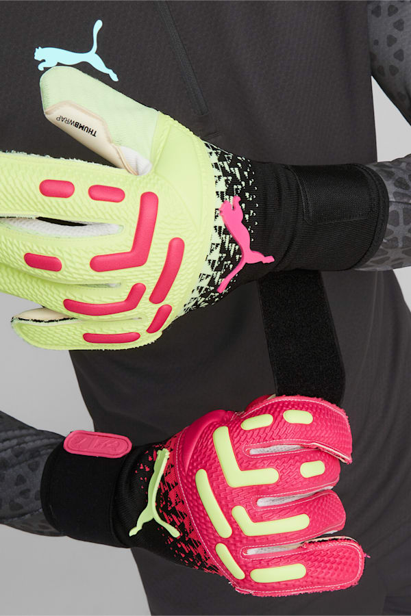 FUTURE Pro TRICKS Hybrid Football Goalkeeper Gloves, Fast Yellow-Ravish, extralarge