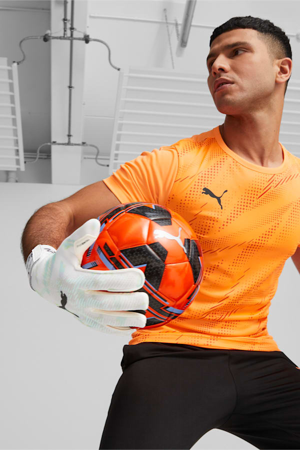 ULTRA Grip 1 Brilliance Hybrid Football Goalkeeper Gloves, PUMA White-Spring Lavender, extralarge