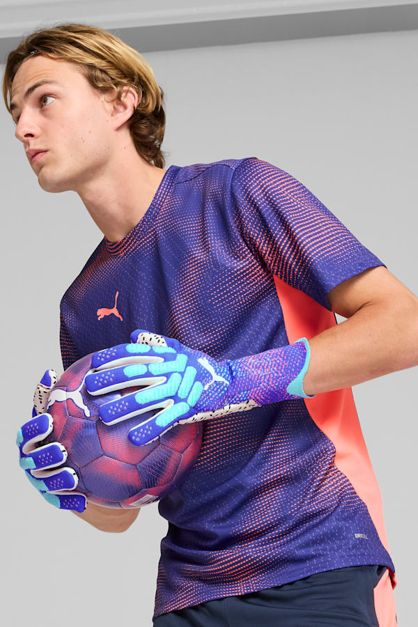 FUTURE Ultimate NC Goalkeeper Gloves, Bluemazing-Sunset Glow-Electric Peppermint, extralarge