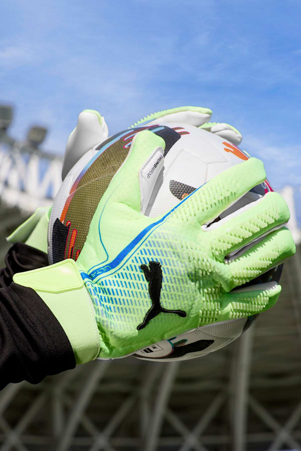 ULTRA ULTIMATE Hybrid Goalkeeper Gloves, Fizzy Apple-Bluemazing, extralarge