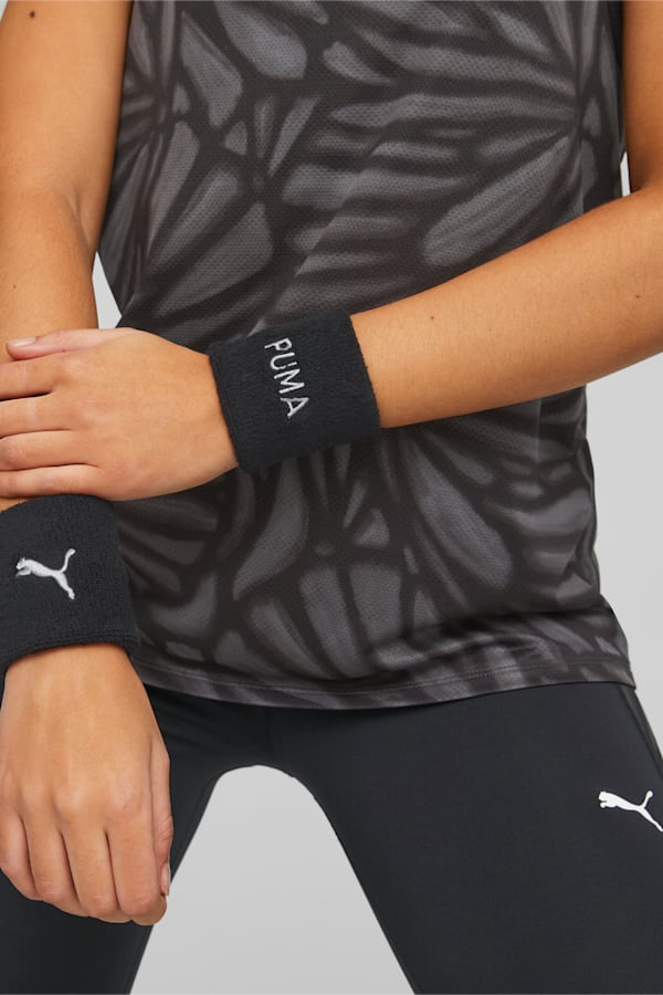 PUMA Fit Training Wristbands, PUMA Black, extralarge