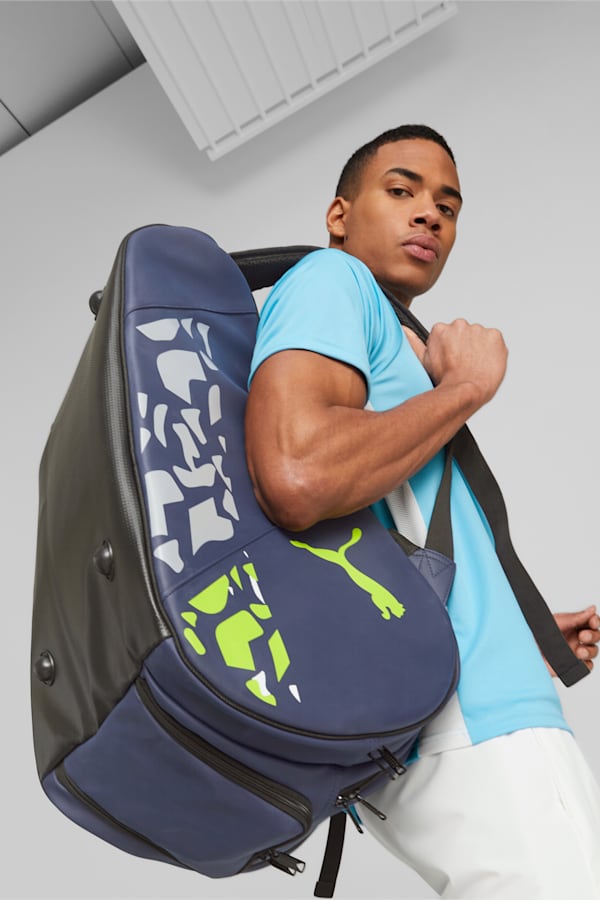 SolarATTACK Padel Tennis Bag, New Navy-Fast Yellow-PUMA White, extralarge