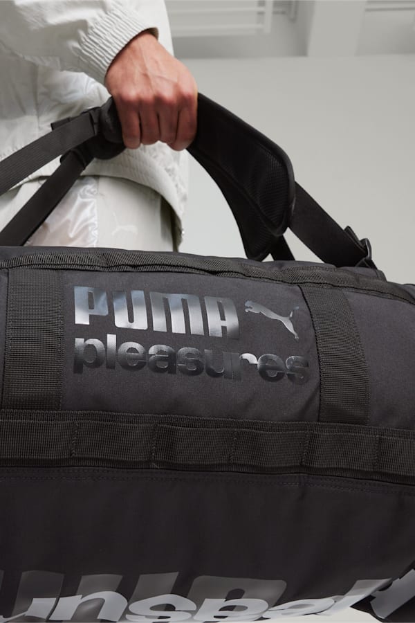 PUMA x PLEASURES Duffle Bag, PUMA Black, extralarge
