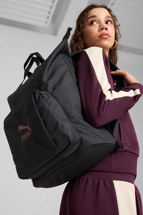 Classics Archive Tote Backpack, PUMA Black-PUMA Black, extralarge
