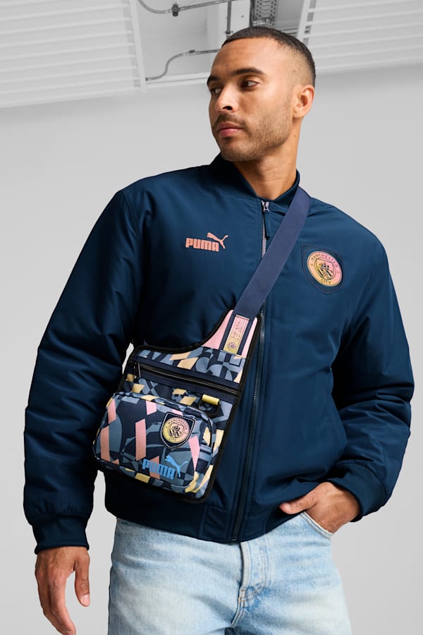 Manchester City ftblSTATEMENT Crossbody Bag, Marine Blue-Poppy Pink, extralarge-GBR