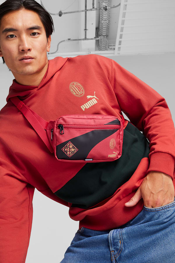 AC Milan ftblCULTURE+ Waist Bag, Club Red-PUMA Black, extralarge-GBR