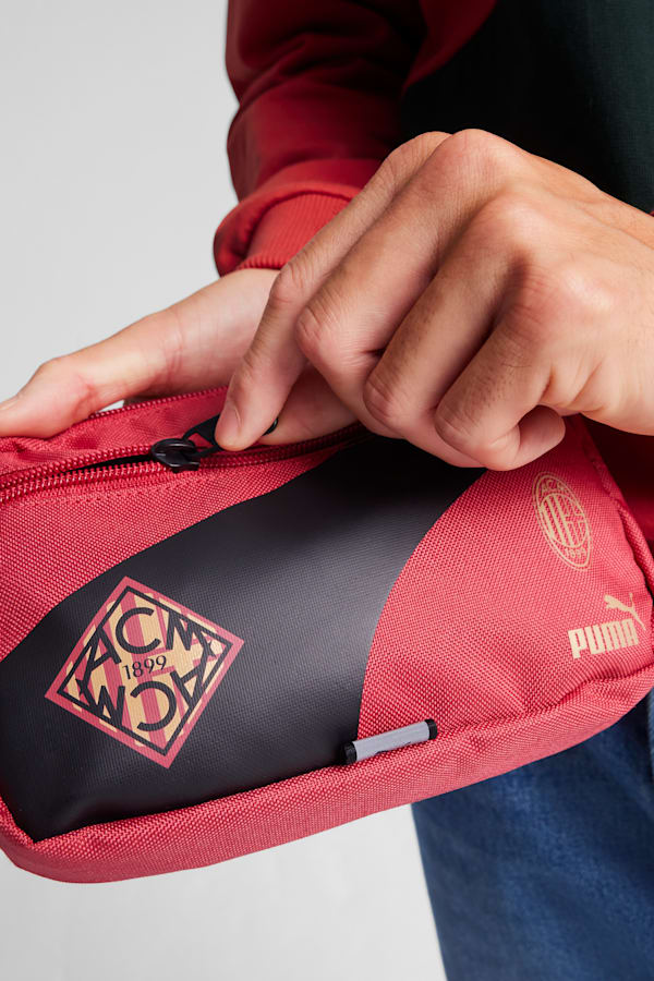 AC Milan ftblCULTURE+ Waist Bag, Club Red-PUMA Black, extralarge-GBR