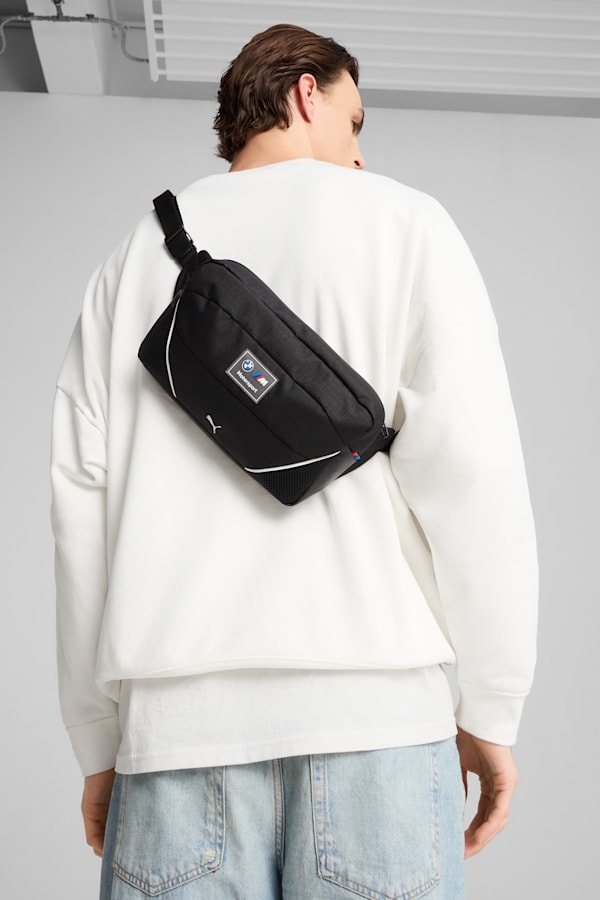 BMW M Motorsport Large 3L Waist Bag, PUMA Black, extralarge