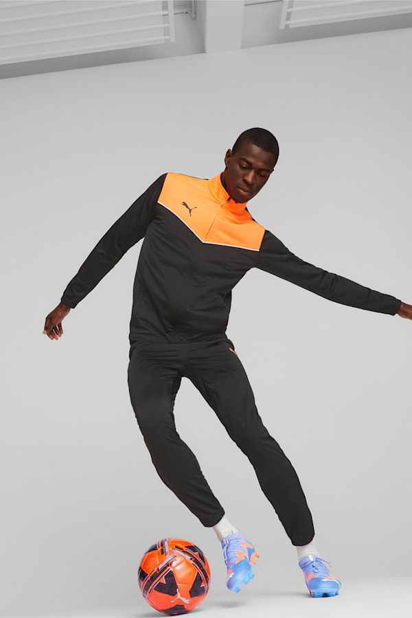 FUTURE ULTIMATE FG/AG Football Boots Unisex, Blue Glimmer-PUMA White-Ultra Orange, extralarge