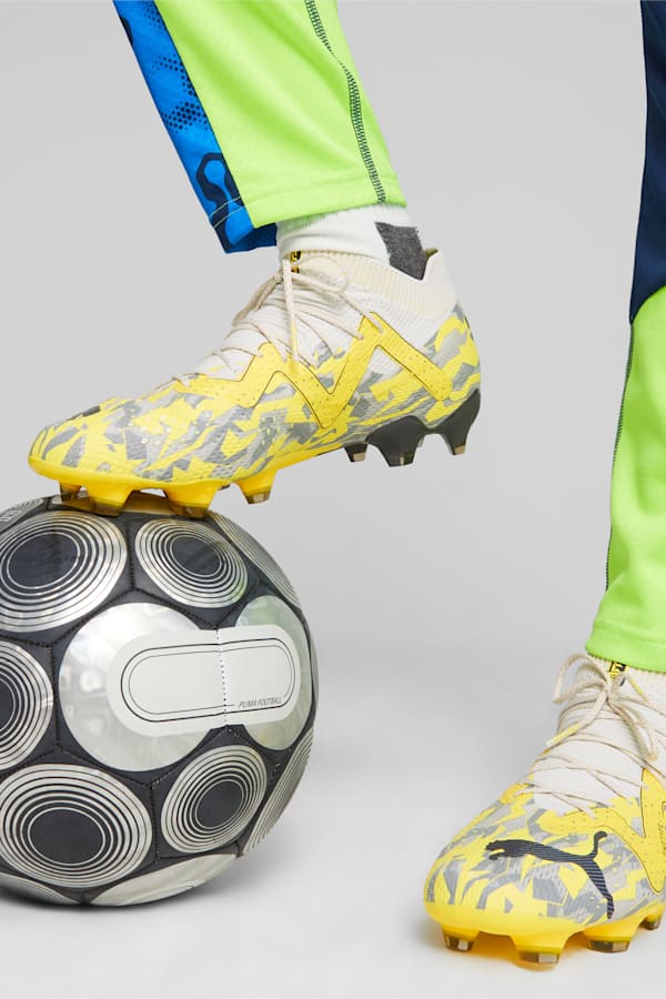 FUTURE ULTIMATE FG/AG Men's Football Boots, Sedate Gray-Asphalt-Yellow Blaze, extralarge