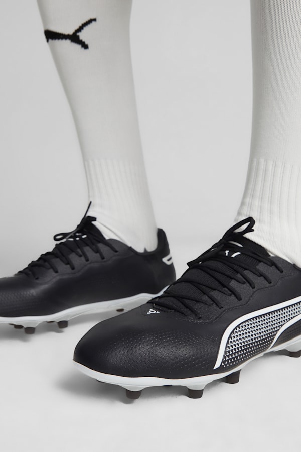 KING PRO FG/AG Football Boots, PUMA Black-PUMA White, extralarge