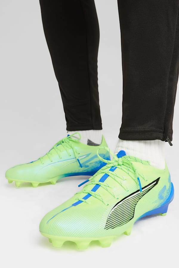 ULTRA 5 ULTIMATE FG Football Boots, Fizzy Apple-PUMA White-Bluemazing, extralarge