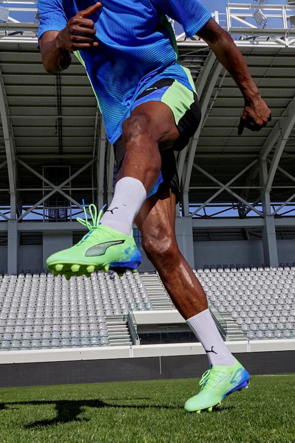 ULTRA 5 ULTIMATE FG Football Boots, Fizzy Apple-PUMA White-Bluemazing, extralarge