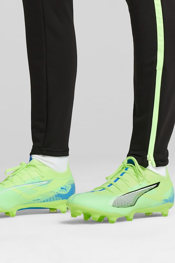 ULTRA 5 MATCH FG/AG Football Boots Unisex, Fizzy Apple-PUMA White-Bluemazing, extralarge