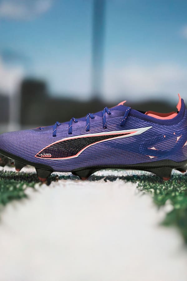 ULTRA 5 CARBON FG Football Boots Women, Lapis Lazuli-PUMA White-Sunset Glow, extralarge