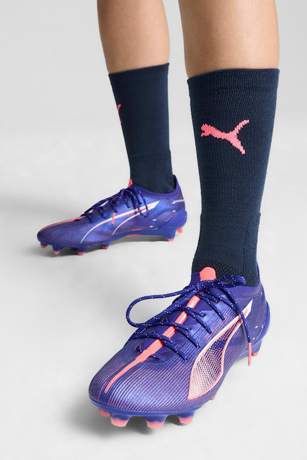 ULTRA 5 ULTIMATE FG Football Boots Women, Lapis Lazuli-PUMA White-Sunset Glow, extralarge