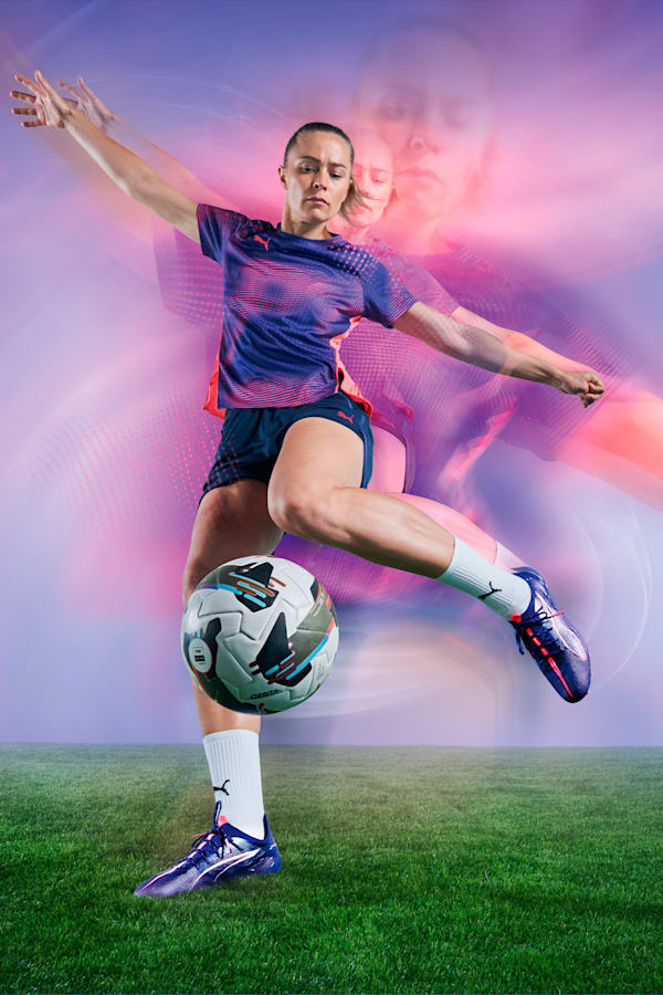 ULTRA 5 ULTIMATE FG Football Boots Women, Lapis Lazuli-PUMA White-Sunset Glow, extralarge