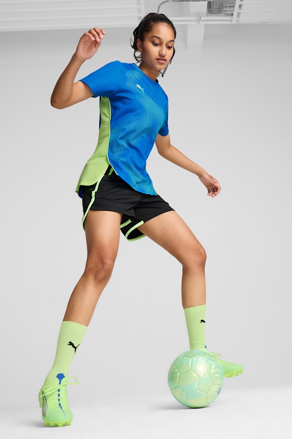 ULTRA 5 MATCH+ FG/AG Football Boots Women, Fizzy Apple-PUMA White-Bluemazing, extralarge