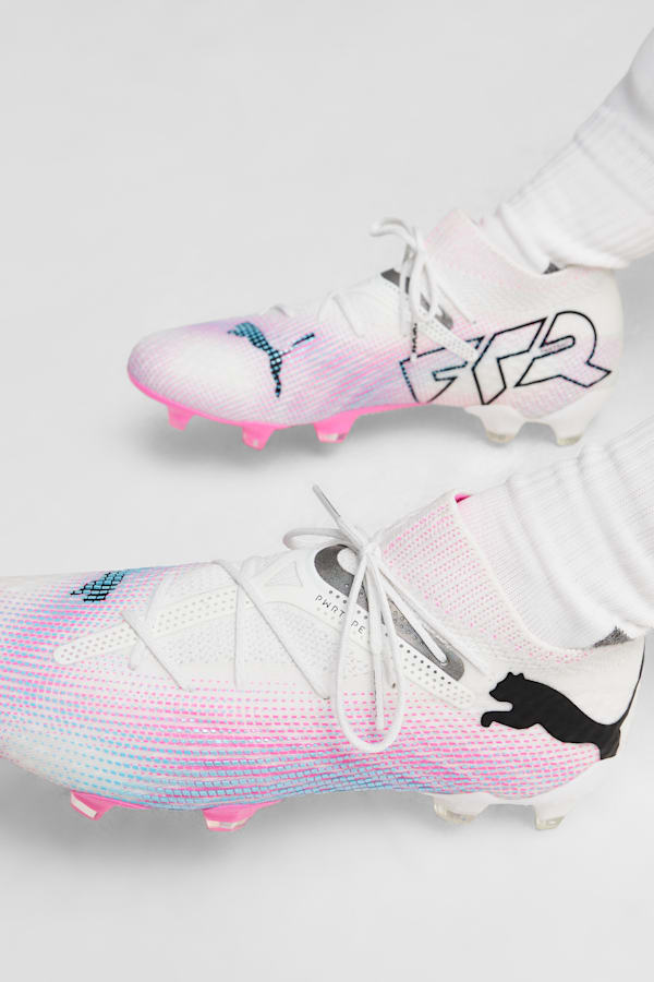 FUTURE 7 ULTIMATE FG/AG Women's Football Boots, PUMA White-PUMA Black-Poison Pink, extralarge