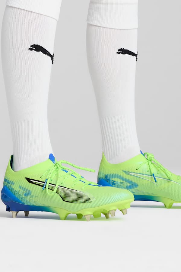 ULTRA 5 ULTIMATE MxSG Football Boots Unisex, Fizzy Apple-PUMA White-Bluemazing, extralarge-GBR