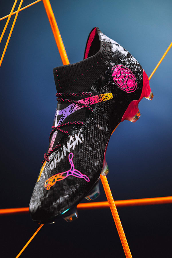 PUMA x ORLINSKI FUTURE 7 ULTIMATE FG/AG Football Boots Unisex, PUMA Black-PUMA Silver-Dark Amethyst-Sun Stream, extralarge