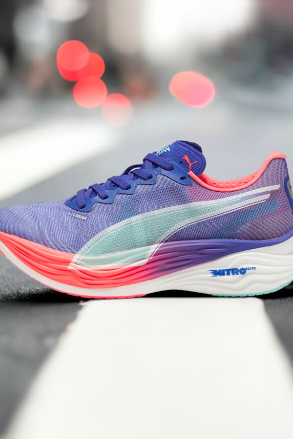 Deviate NITRO™ Elite 3 Running Shoes Women, Lapis Lazuli-Sunset Glow-Electric Peppermint, extralarge