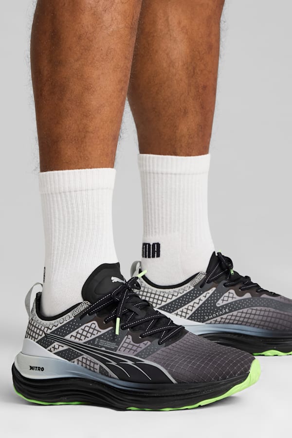 ForeverRun NITRO™ WTR Running Shoes Men, PUMA Black-Glacial Gray-Fizzy Apple, extralarge