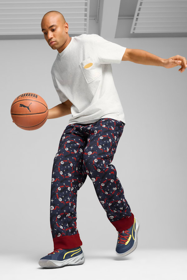 All-Pro NITRO™ Polar Express Basketball Shoes, Club Navy-Intense Red-Golden Fog-Yellow Blaze-Silver Mist, extralarge