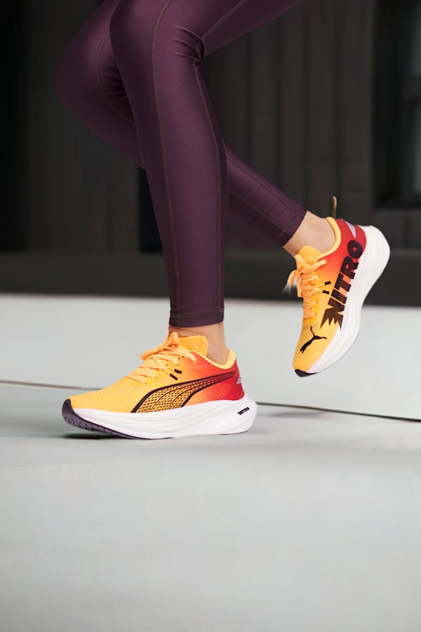 Deviate NITRO™ 3 Running Shoes Women, Sun Stream-Sunset Glow-PUMA White, extralarge