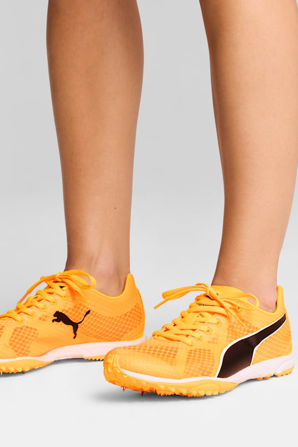 evoSPEED Haraka 8 Unisex Spikes Unisex, Sun Stream-PUMA Black-PUMA White, extralarge