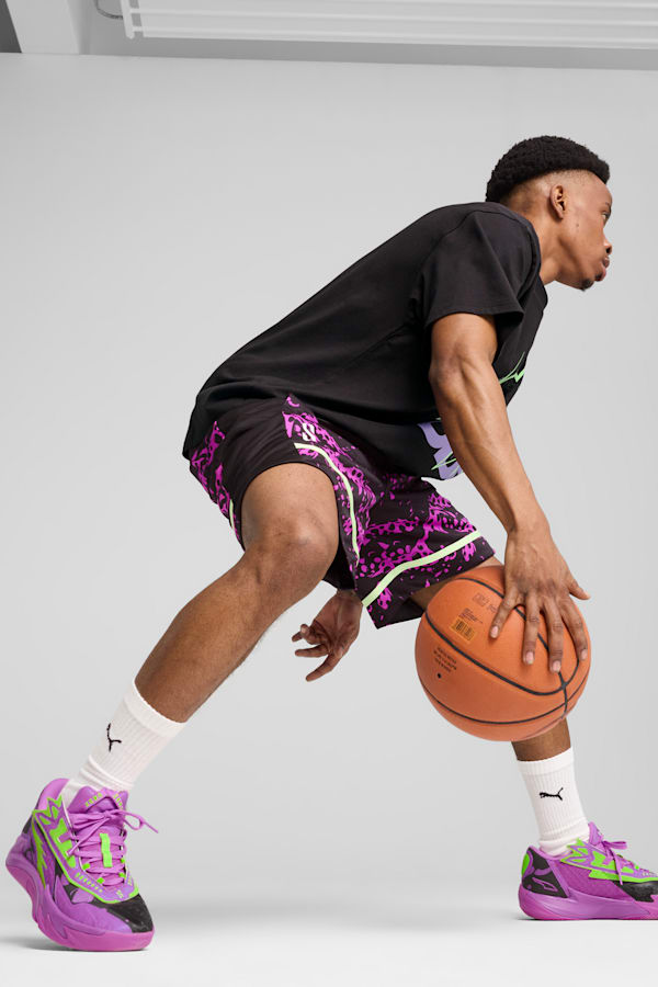 Scoot Zeros II Purple Lab Basketball Shoes Unisex, Pure Magenta-Green Glare, extralarge-GBR