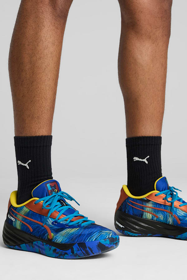 All-Pro NITRO™ SQD Dylan Exhibit Basketball Boots Unisex, Vivid Blue-Tropical Blue, extralarge