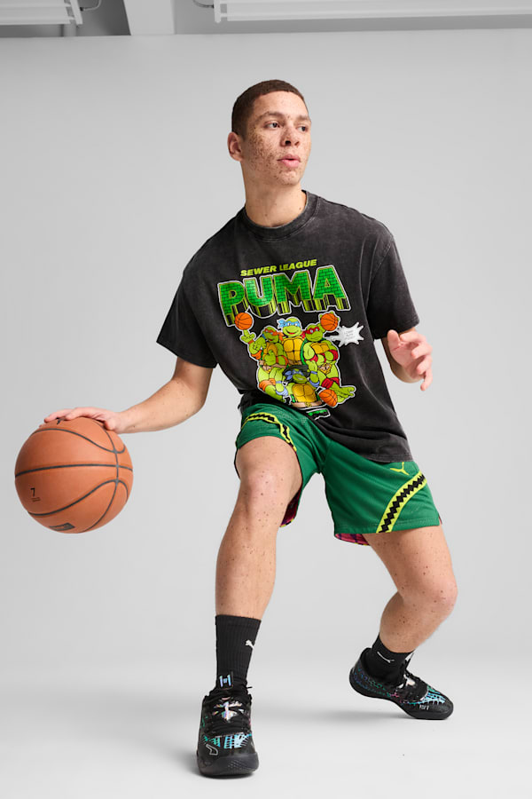 PUMA HOOPS x TMNT MB.01 Baxter Stockman Basketball Shoes Unisex, PUMA Black-PUMA Red, extralarge