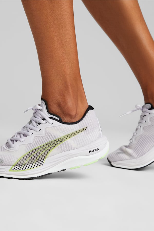 Velocity NITRO 2 Fade Running Shoes Women, Spring Lavender-PUMA Black-Fizzy Lime, extralarge