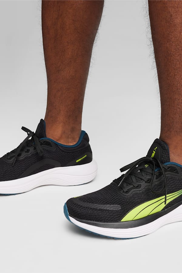 Scend Pro Running Shoes, PUMA Black-Lime Pow-Ocean Tropic, extralarge